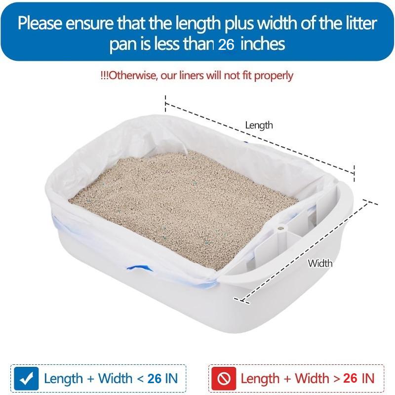 5 Rolls Self Cleaning Cat Litter Box Liners 20 Counts Extra Thick for Automatic Cat Litter Box Robot with Drawstring Trash Bags