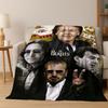 Coperta Flanella 3D B-Beatles Rock Band Star Morbida Calda Plaid per Letto Camera da Letto Soggiorno Viaggio Campeggio Picnic Regalo