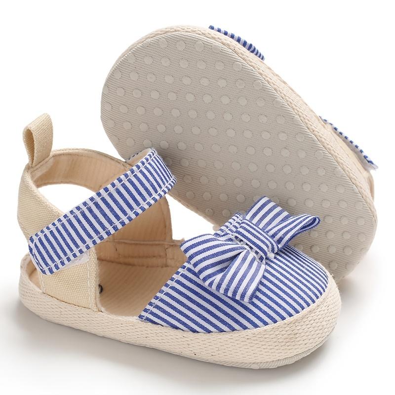 Adorable Baby Girl's Princess Sandals with Bowknot - Non-Slip, Breathable Fabric for Spring/Summer Casual Wear