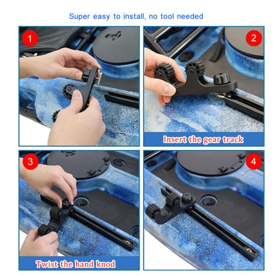 Kayak Paddle Holder Heavy Duty Plastic Canoe Oar Standard Paddle Sea Fishing Rod Support Stand Kayak Track Mount Accessories