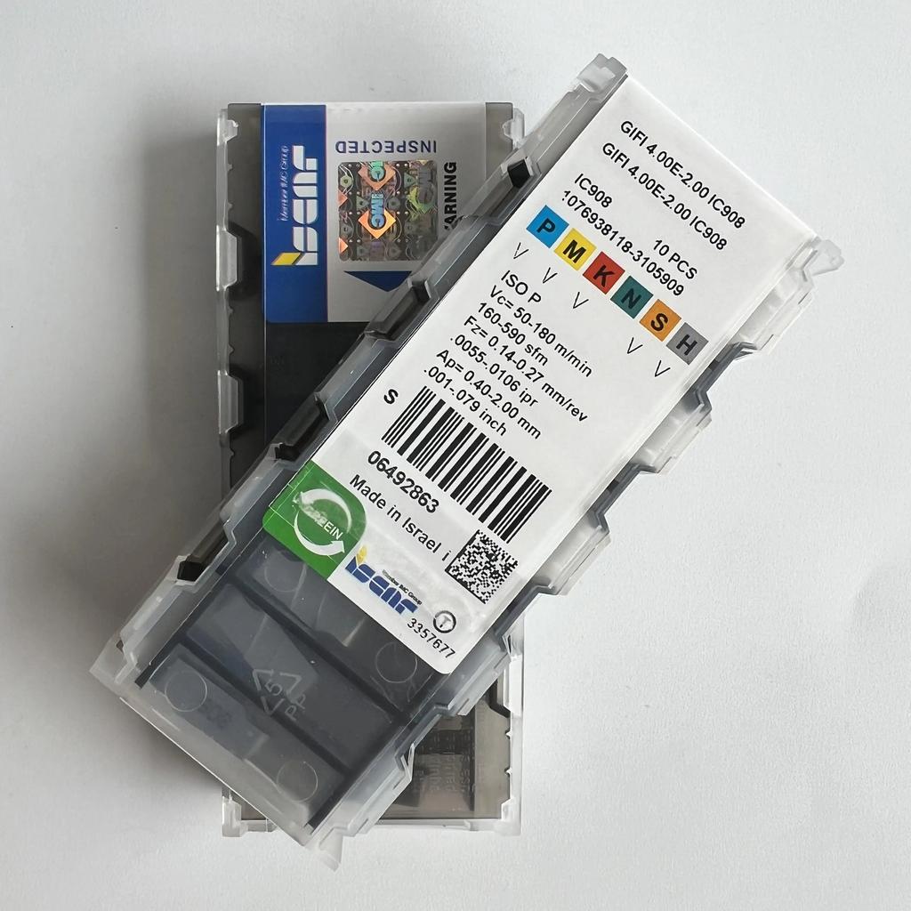 ISCAR / GIFI4.00E-2.00 IC908   Industrial Indexable Carbide Inserts 10 Pcs