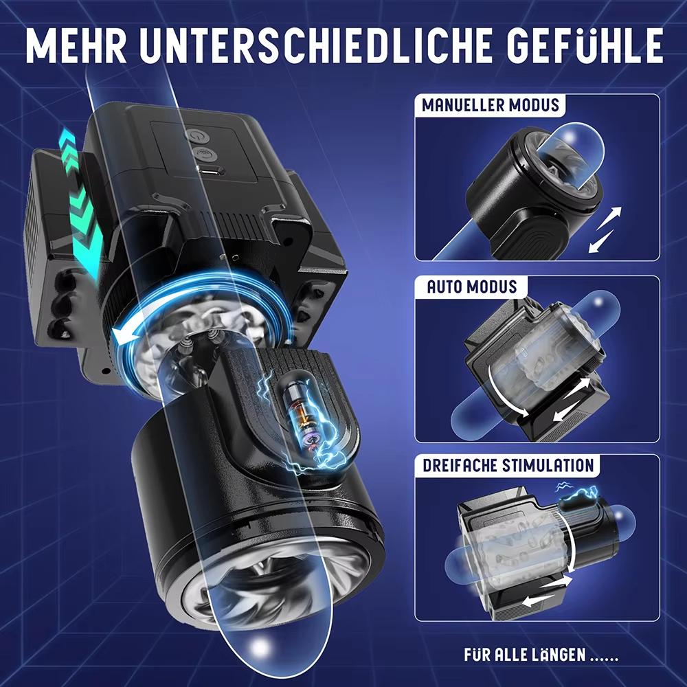 Teleskopischer Automatischer Männlicher Masturbator Rotation Kolben Vibration Blowjob Maschine Männer Masturbationsbecher Ausrüstung Erwachsenenbedarf
