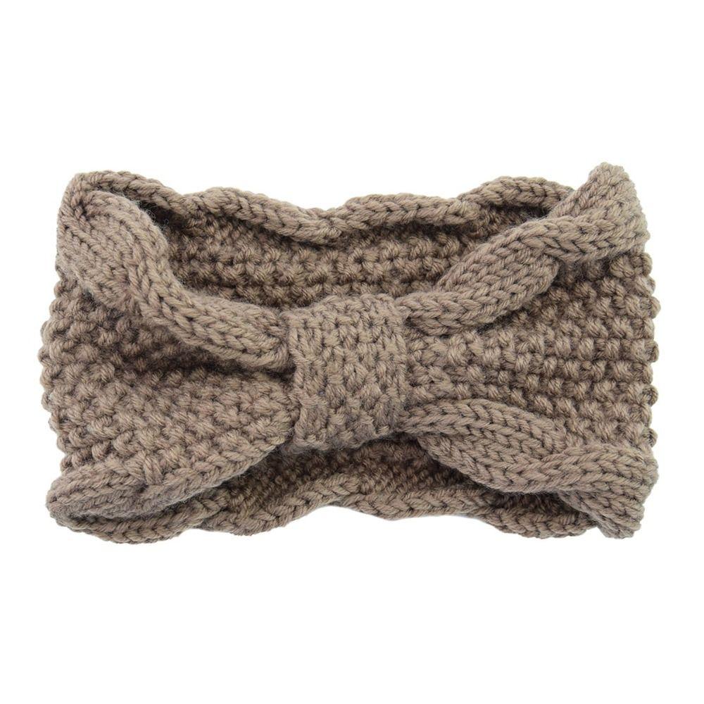 Turban Headwrap Winter Knitted Headband Ear Warmer Bow Twist Hair Band Soft Crochet Headband