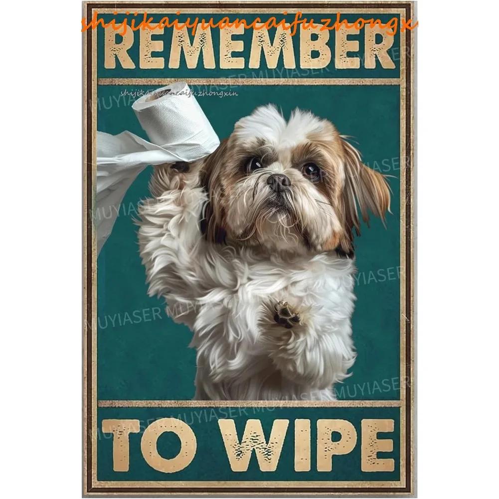 

Shih Tzu Metal Sign 8x12 Vintage Retro Toilet Bathroom Bar Cafe Decor 20x30cm