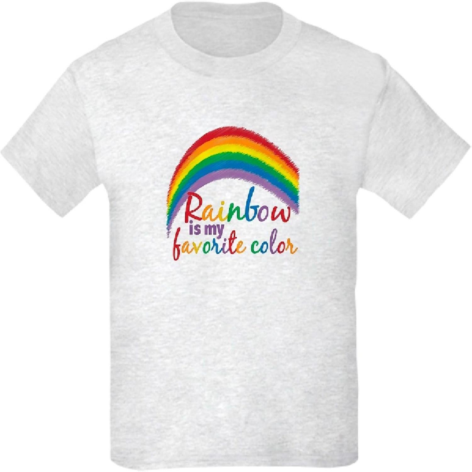 CafePress Радужная любимая расцветка Детская легкая футболка Подростковая детская хлопковая футболка S