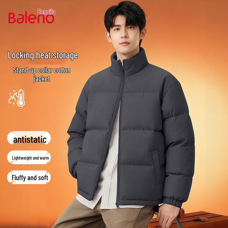 

Baleno Men s Casual Stand Collar Winter Padded Jacket XL
