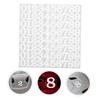 Anneome Waterproof Number Stickers for Set of Vinyl Suitable for and X Cm Helmets, 6, Self-Adhesive Stickers, Soccer, Hockey, Baseball, Softball,