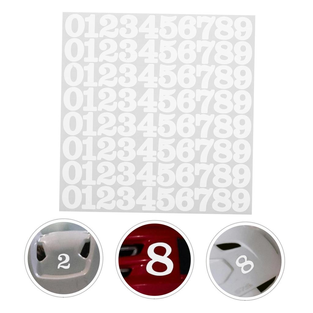 Anneome Waterproof Number Stickers for Set of Vinyl Suitable for and X Cm Helmets, 6, Self-Adhesive Stickers, Soccer, Hockey, Baseball, Softball,