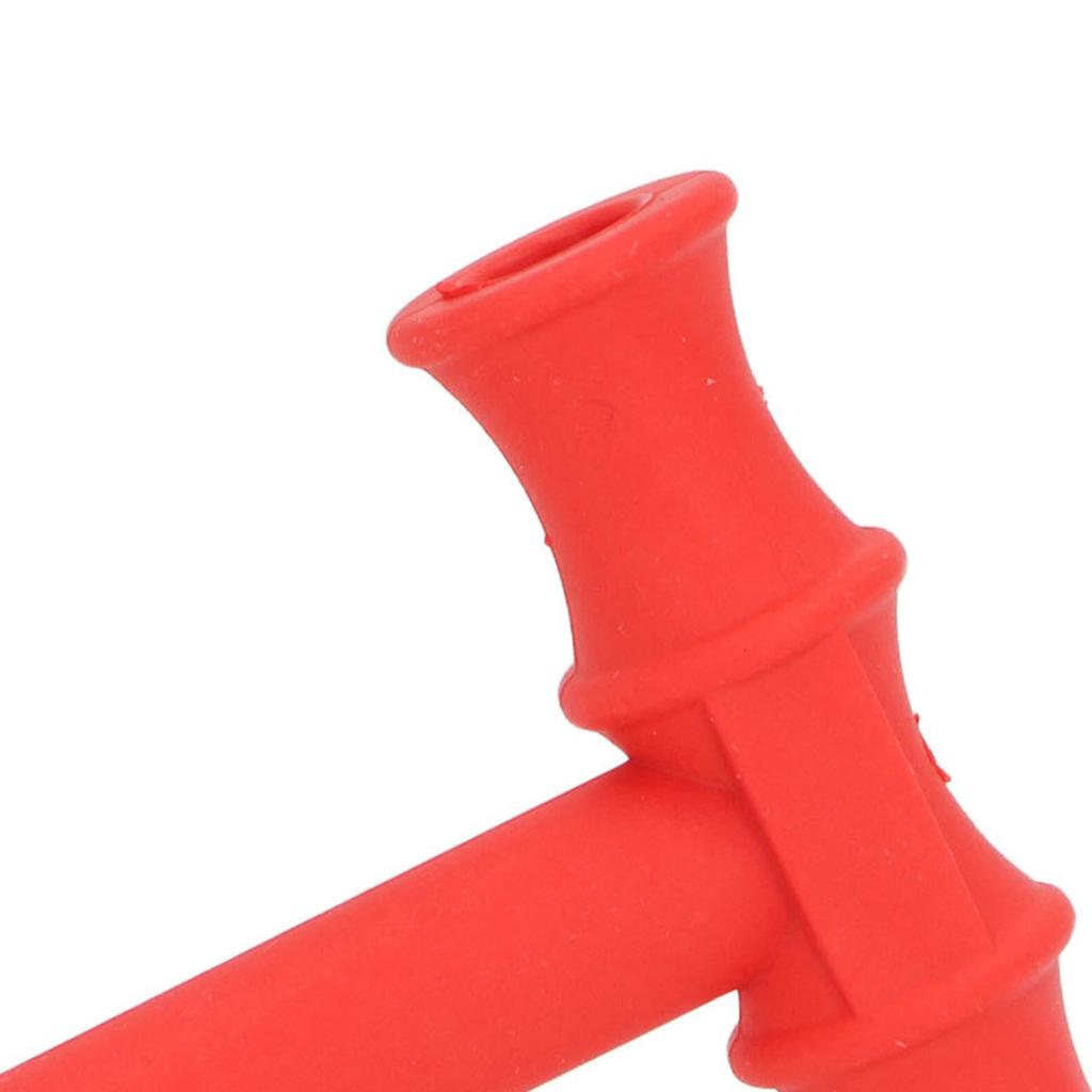 T Shape Chew Tube Chewy Tubes Speech Training TPR Oral Motor Tool for Children Adults Red