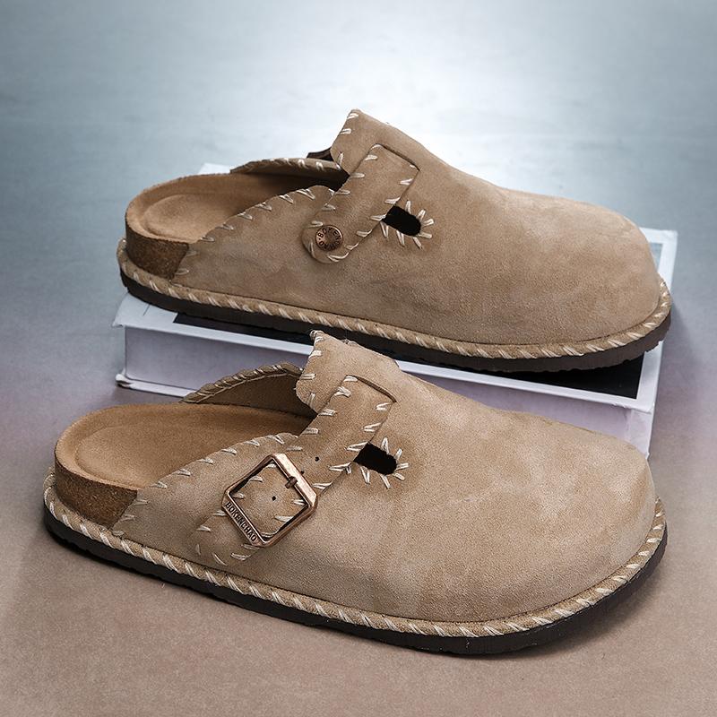 Mode Eenvoudig Casual Half Pantoffel Hete Verkoop 2025 Nieuwe Mannen Vissers Slippers Sneldrogend Buiten Strand Schoenen Straatstijl Mannen Zomer Platte Schoenen