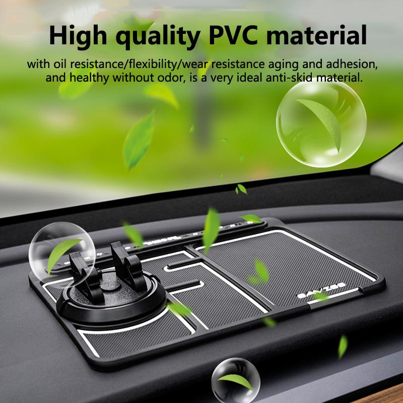 4 In 1 Car Anti-Slip Mat Silicone Dashboard Sticky Non-Slip Phone Holder Mat
