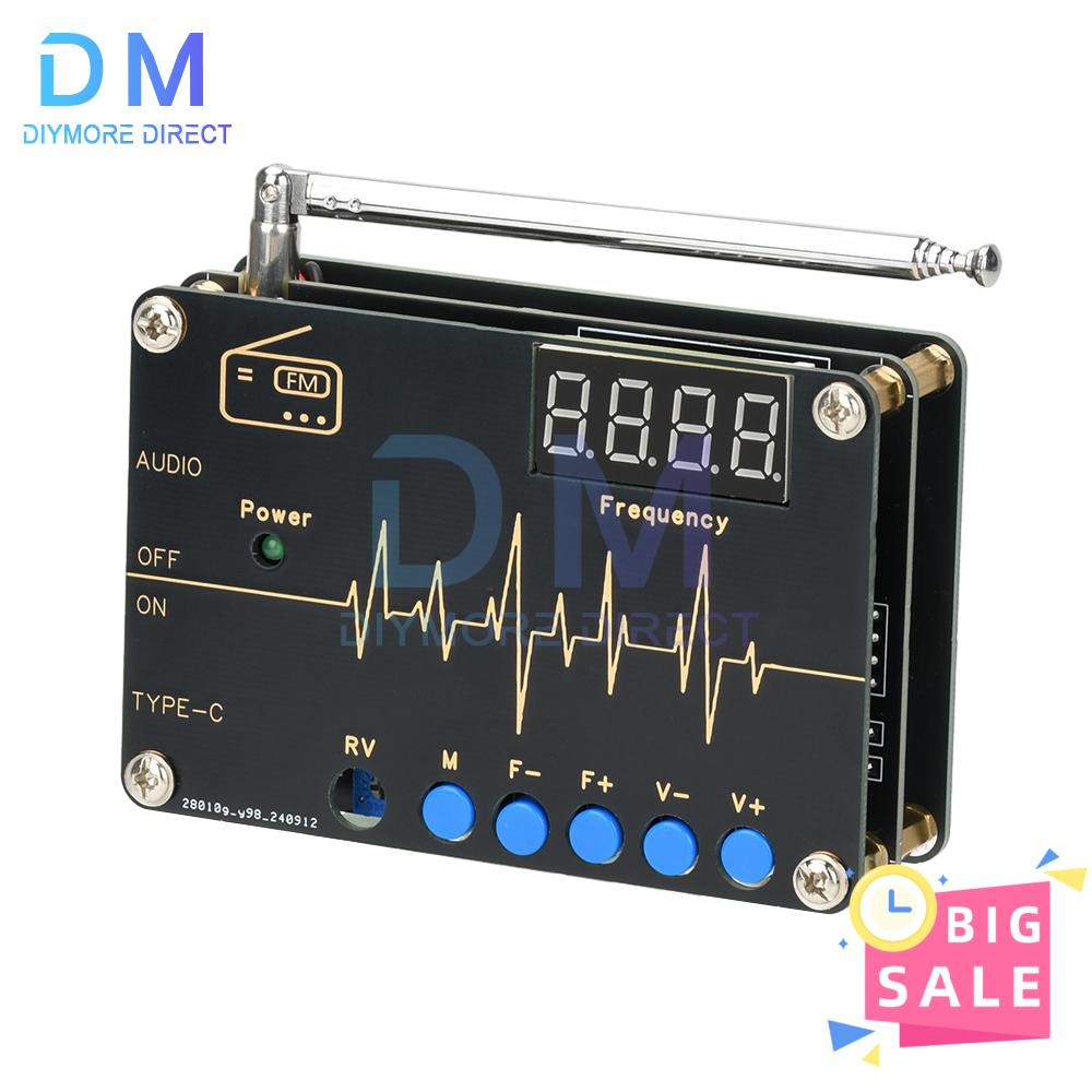 DC 5V RDA5807M Radio Kit FM Electronic Fabrication Full Frequency Soldering Assembly DIY Loose Parts Type C