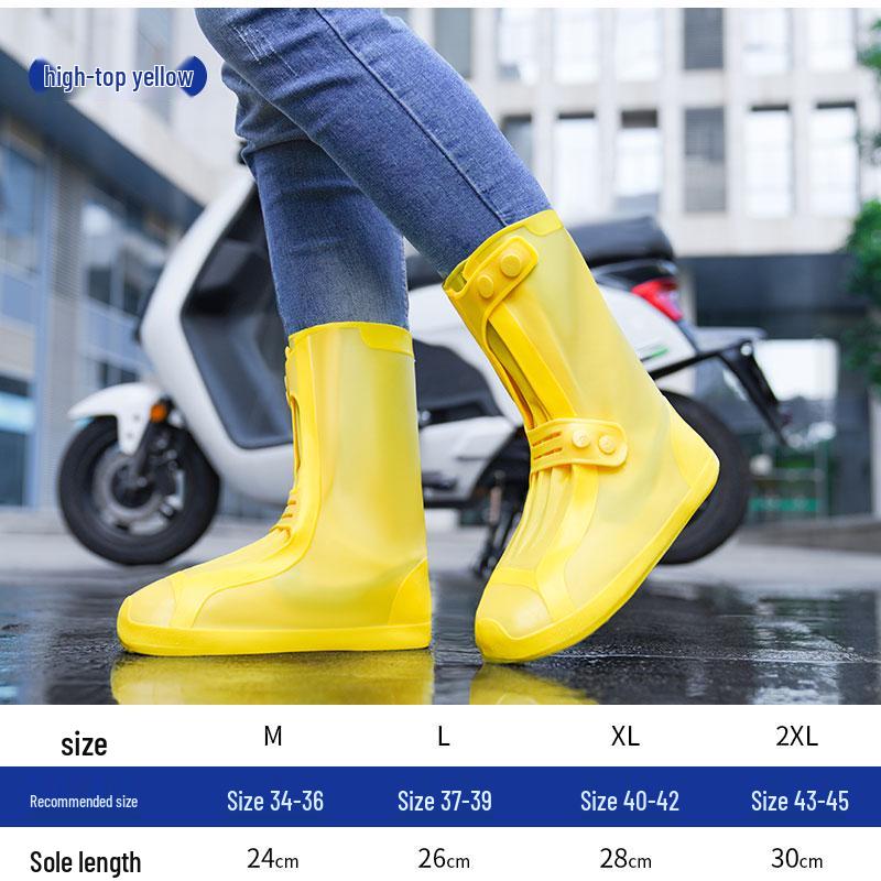 Unisex Waterproof Non-Slip Silicone Rain Boots - Wear-Resistant Overshoes for Mountaineering