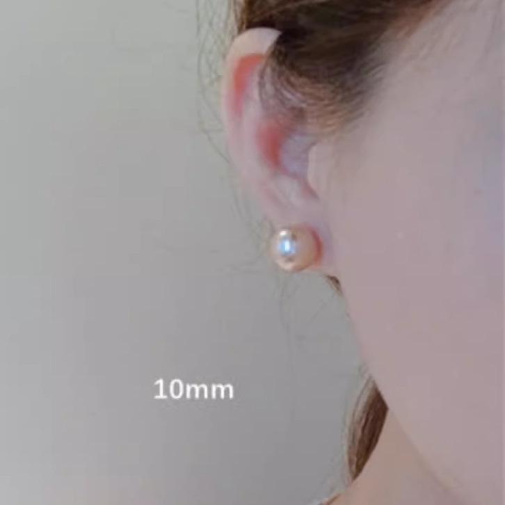 Ultra-white Red Bun Pearl Earrings Unique Retro Design Light Luxury Senior Sense Ear Hole-friendly Fashion Ear Jewelry