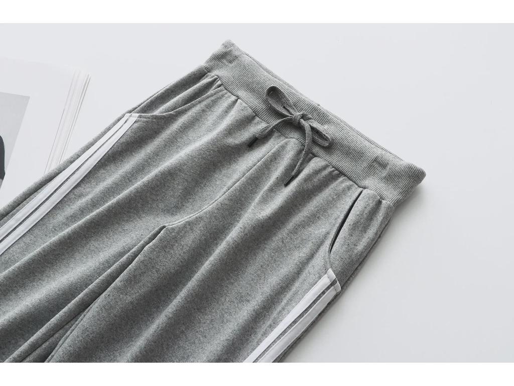 Zweigestreifte Unisex-Slim-Fit-Jogginghose für Frühling/Herbst – Ideal zum Laufen, Sport und für Studenten