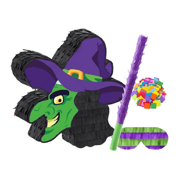 Easy Hanging Halloween Witch Piñatas With Assorted Candies Festival Parties Decoration Kids Interactive Game 1
