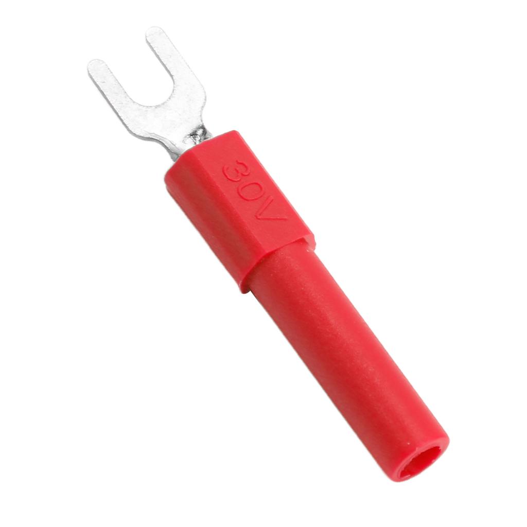 10pcs 4mm Fork Spade Wire Connectors U Type Electrical Crimp Terminal for Testing Multimeter
