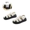 Woven bag head sandals women's 2025 summer new flat-bottomed retro buckle women's outer wear casual hollow Roman sandals
