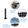 Zmbroll 450pcs Black Wood Screws, M3 Round Head, Self-Tapping Screws, Self-Drilling Metal Screw Kit, Mini Carbon Steel Electronic Screw Assortment
