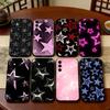 Y-y2K Star Aesthetic Phone Case Black Silicone Soft For Samsung Galaxy A73,A72,A71,A70,A53,A52,A51