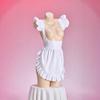 French Maid Costume Accessories Adjustable Ruffle Maid Apron Nurse Uniform Kitchen Cooking Apron Baking Apron for Womens