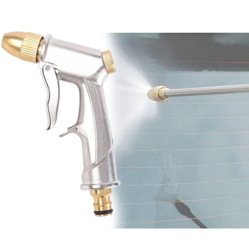 Premium Silver Plated Aluminum Alloy Water Gun For Car Washing And Gardening Needs