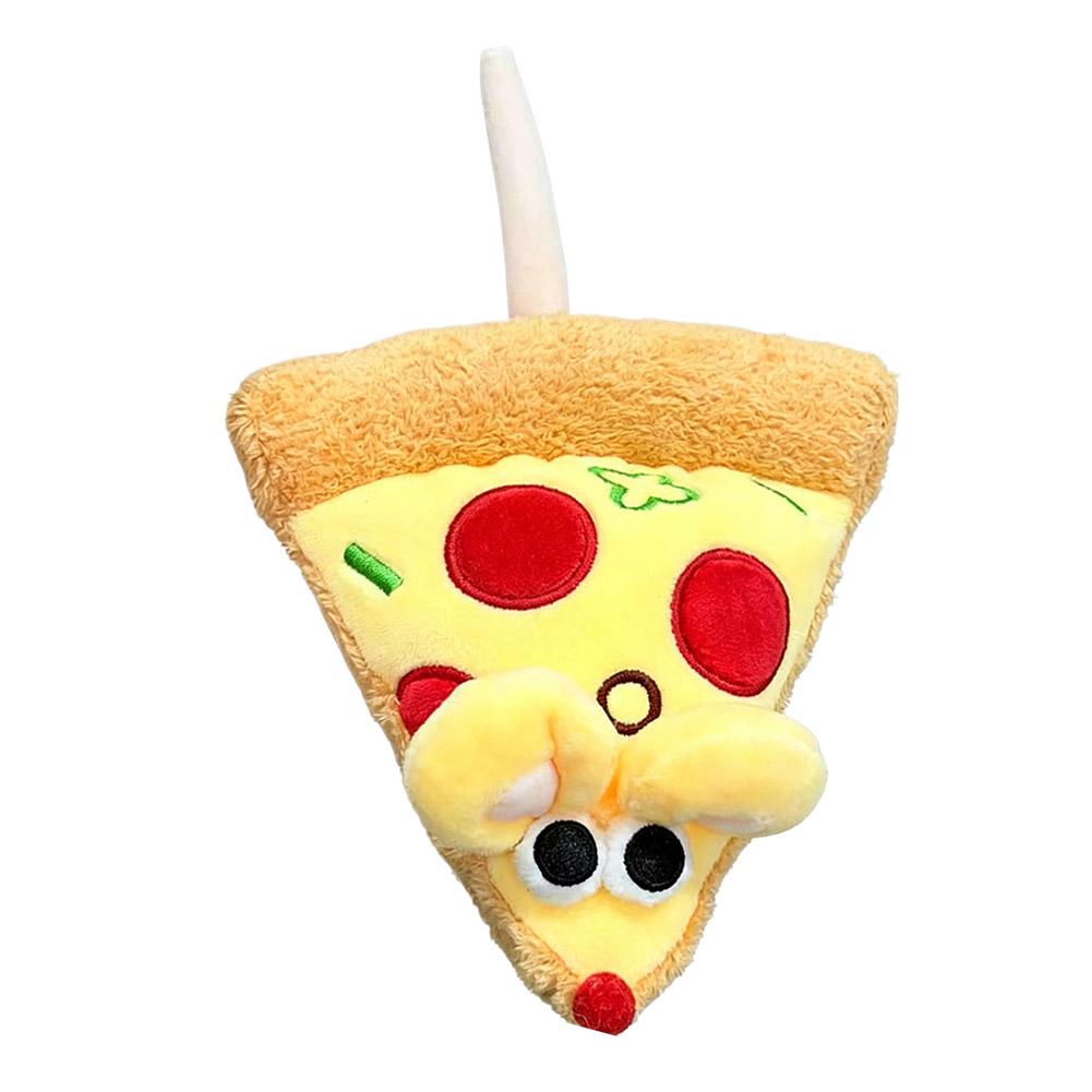 Taschenanhänger Pizza Maus Plüsch Schlüsselanhänger Kawaii Essen Anhänger Geldbörsen Zubehör Rucksack Hängender Schmuck Niedliches Geschenk Für Freunde beige