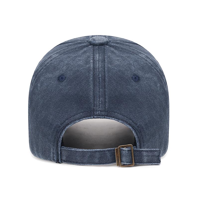 Men's Fashionable Faded Baseball Cap with 3D Embroidered Lettering and Soft Washed Cotton