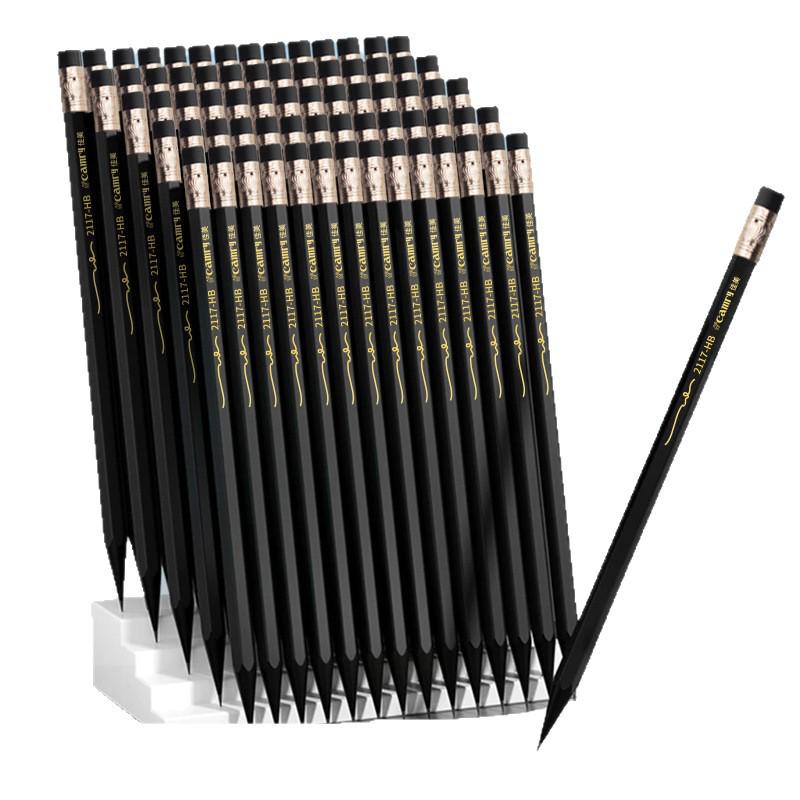 Premium Black Wood Hexagonal HB2B Pencil for Students and Office Writing & Drawing
