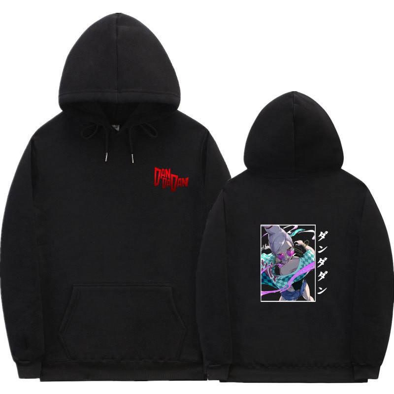 Unisex Anime-Inspired Hooded Sweatshirt With Ribbed Hem Loose Fit 81-90% Cotton 400g Weight Wear