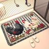 1Pcs Anti Fatigue Kitchen Rugs Rooster Print Waterproof Non-Slip Thick Cushioned Kitchen Mat Heavy Duty Comfort Standing Mat for Kitchen Bathroom