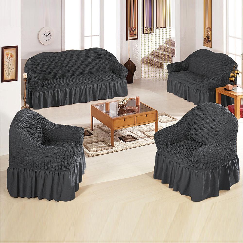 Single Seat Elastic Sofa Bed Cover with Gauze Dust Protection
