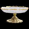 Flavinmci European Light Luxury Gilded Crystal Glass Fruit Plate
