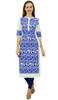 Phagun Women's Designer Straight Black Kurta 3 4 Sleeve Printed Casual