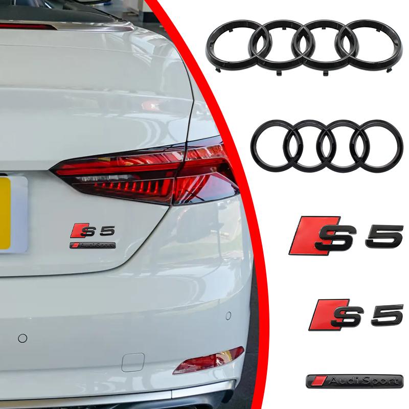 AQ2 192mm 273mm Car Front Hood Grill Emblem Rear Trunk Stickers For Z2 S5 2010-2019 S5 Stickers Z2 Sport Decoration Accessories