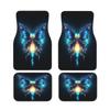4pcs Colorful Butterfly Design Fashion Car Interior Floor Mats, Durable And Easy To Clean, Suitable For Sedan SUV RV Most Models