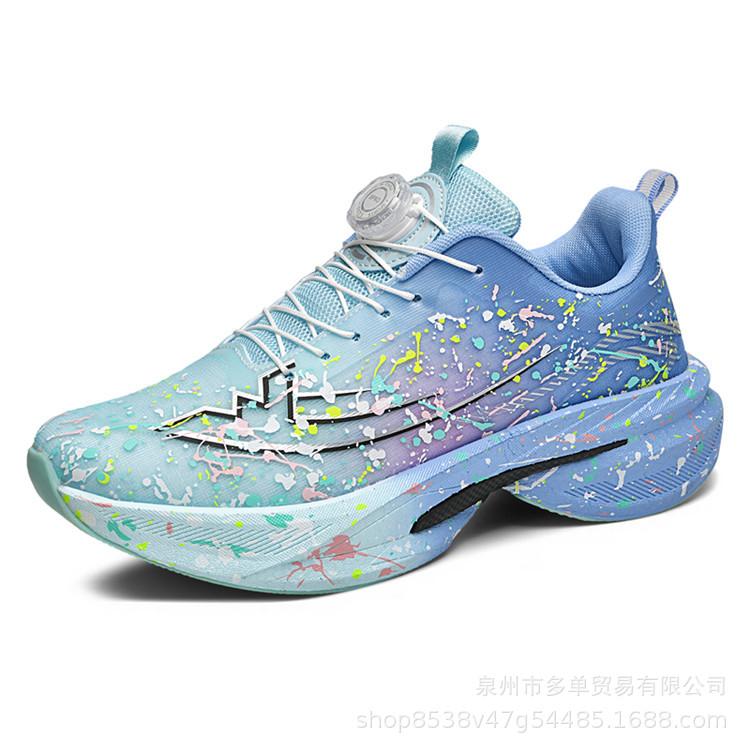 

Men s and women s same running shoes carbon board running shoes luminous camouflage rotating buckle casual shoes long-distance running exercise profe 33