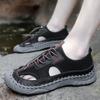 Summer New Men's Mesh Shoes Hollow Breathable Sandals Beach Shoes Men's Outdoor Camping Shoes Trend Casual Shoes Thick Sole