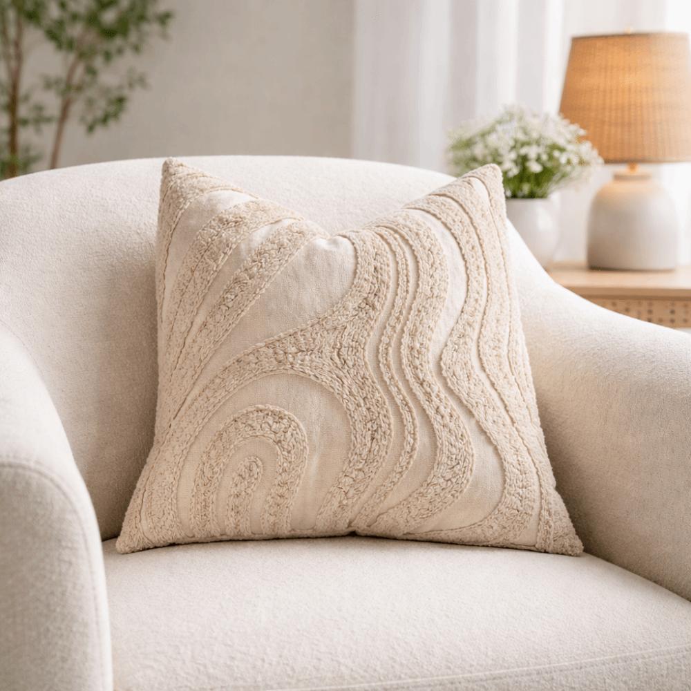 Hidden Zipper Sofa Cushion Case Modern Throw Pillow Cover Elegant Bohemian Fringe Pillow Cover  Inn