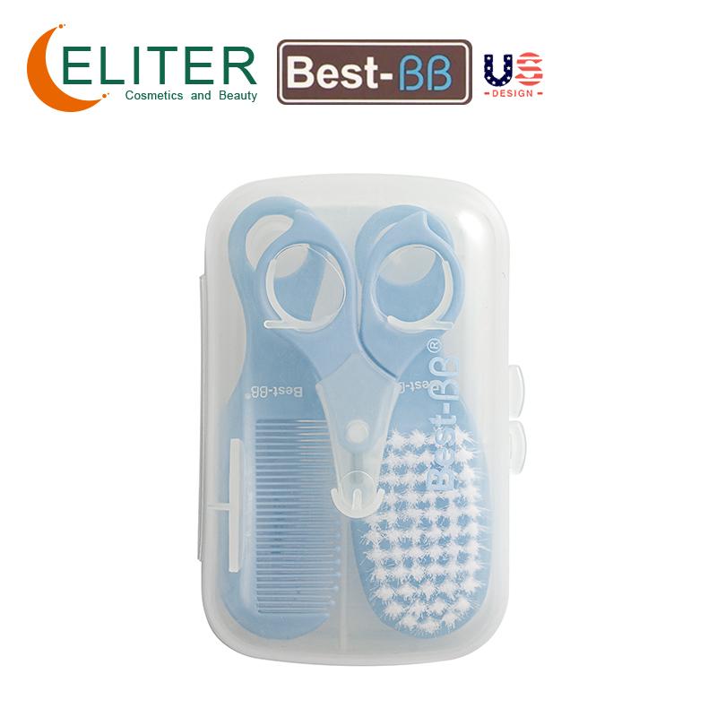 Eliter Hot Sell in Stock 4 in 1 Baby Brush and Comb Sets Manicure Brush Baby Grooming Kit Babi Groom Kit