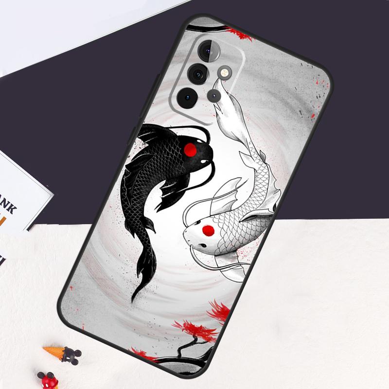 

Koi Fish Yin Yang Art Case For Samsung Galaxy A13 A35 A15 A55 A53 A33 A36 A56 A26 A16 A22 A32 A52 A54 A34 A05 A06 Samsung A56