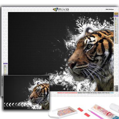 Kit Punto Croce Fai da Te Ricamo Diamante Animale Tigre Pittura Diamante Decorazione Casa