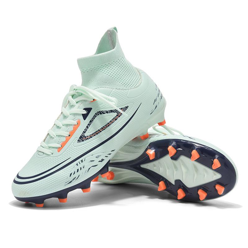 

2025 High-Top Youth Turf Soccer Training Shoes with Long Spikes 35