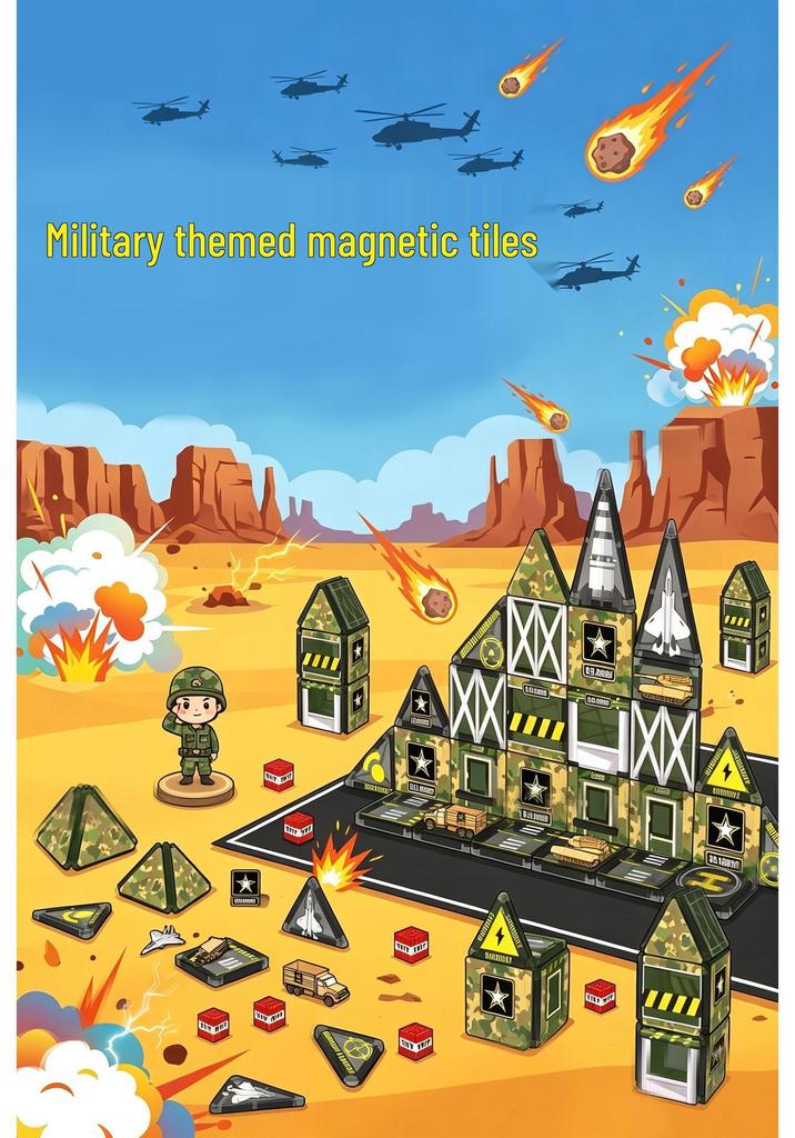 Portable Magnetic Camouflage Educational Toy Set for Children
