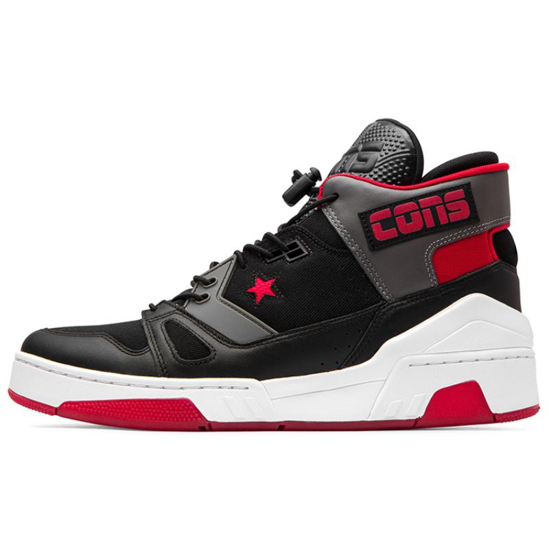 Converse ERX 260 Woven Classic High Top Vintage Basketball Shoes Unisex Black and Red Stitching