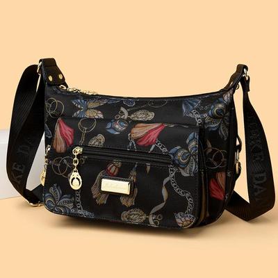 Veelzijdige Dames Crossbody Tas met Print - Herfst/Winter 2025 Collectie, Modieuze Schoudertas met Grote Capaciteit en Meerdere Vakken.