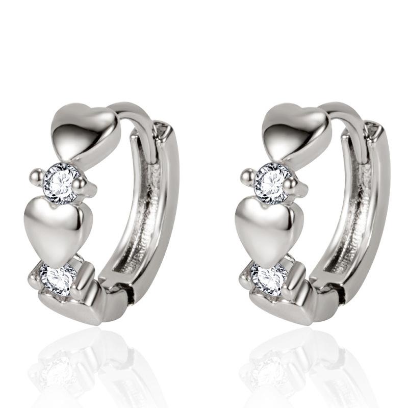 Temperament, Personality, Peach Heart Ear Buckle, Heart,shaped Earrings