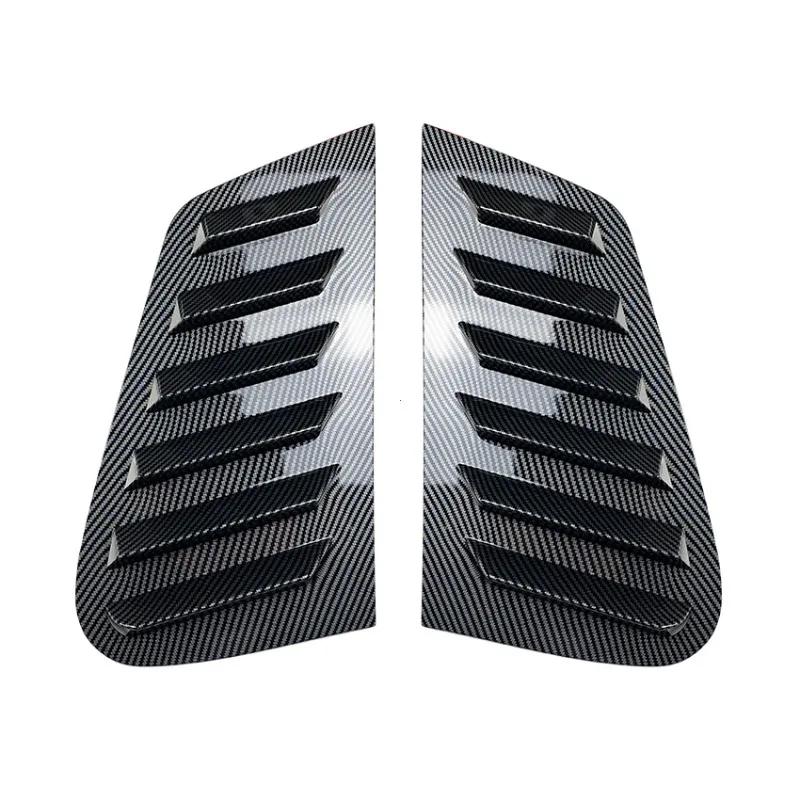 For Volkswagen GOLF 4 MK4 1997-2006 Car Rear Louver Window Side Shutter Cover Trim Sticker Vent Scoop ABS Carbon Fiber Black ABS