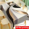 1pc Modern Light Luxury Tablecloth Rectangular Polyester Table Cover with Elegant Black Design for Spring & Summer Decor
