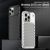 For iPhone 13 14 15 16 17 Pro Max Metal Aluminium Hollow Cooling Aromatherapy Aromatherapy Diffuser Detachable Rear Cover